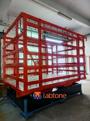 Simuladores de transporte de embalagens de grandes dimensões   Mesa vibratória para testes de vibração mecânica YST3200  Realiza ASTM D4728 ASTM D999