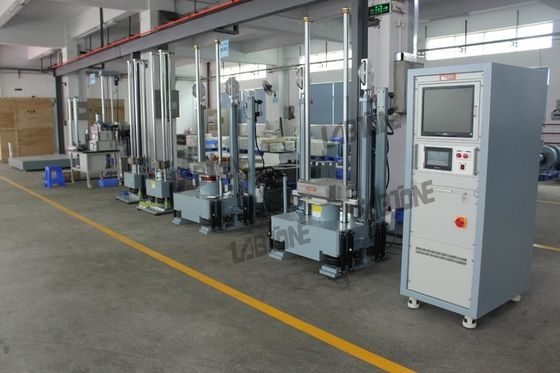 Sistema de ensaio de choque com dimensões de mesa de 200x250 mm a 200x200 cm, adequado para ensaios de diferentes amostras de peso até 1000 kg